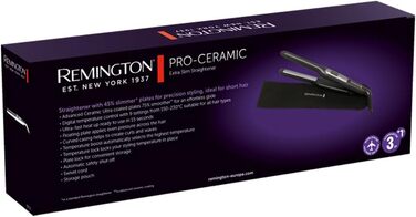 Випрямляч для волосся Remington Ceramic Straight S3500 з керамічним турмаліновим покриттям, чорний