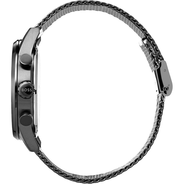 Чоловічий годинник BOSS Chronograph Quartz серії Navigator зі сталевим міш-браслетом або шкіряним ремінцем (Grey)