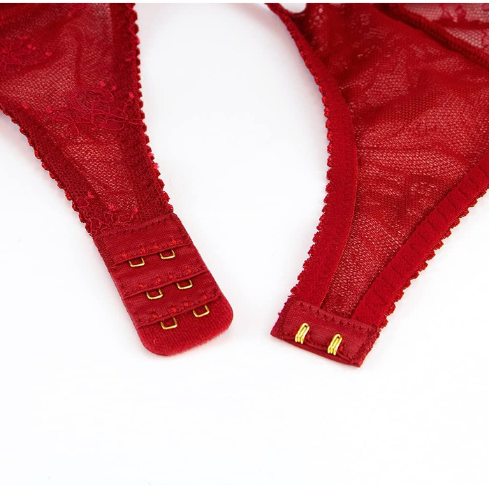 Сексуальний жіночий стрінг з мережива, пояс-стрінг з 4 ремінцями, металевий кліп для панчіх та спідньої білизни, чорний+білий+рожевий (червоний, S)