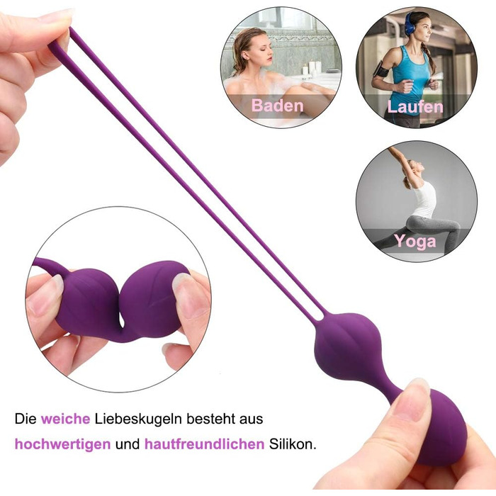 YEVIOR Набір 3 інтимні м'ячики для тренування таза, вібратор-кулька з пультом керування для стимуляції G-точки та клітора, 10 програм вібрації, водонепроникний та перезаряджуваний, фіолетовий