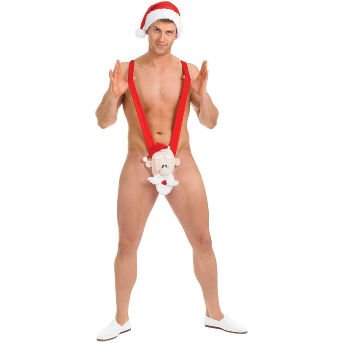 Манкіні на Різдво Fun Shack: сексуальний костюм для чоловіків, червоний, універсальний розмір