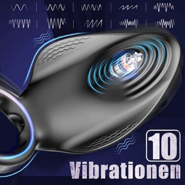 Vibrating Penis Ring Jpscor з пультом керування, 10 режимів вібрації, для чоловіків та пар