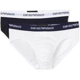 Труси боксер чоловічі Emporio Armani Essential Core Logoband, 2 шт. в упаковці, білий/темно-синій, розмір M