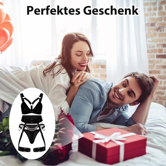 Сексуальна жіноча білизна: комплект Babydoll з бюстгальтером, трусами та поясом. Сучасний костюм, боді, великі розміри. Чорний колір.