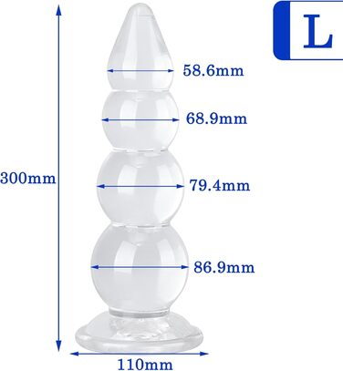 Анальний вібратор BDSMYOU 38 см - гігантський анальний плаг з сукупником, для чоловіків та жінок, розширення анусу, сексуальні іграшки для пар
