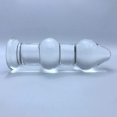 Анальний плагін зі скла ScreaAss Big Glas - великий прозорий анальний дилдо для чоловіків та жінок, 4.5/7.5/8 см