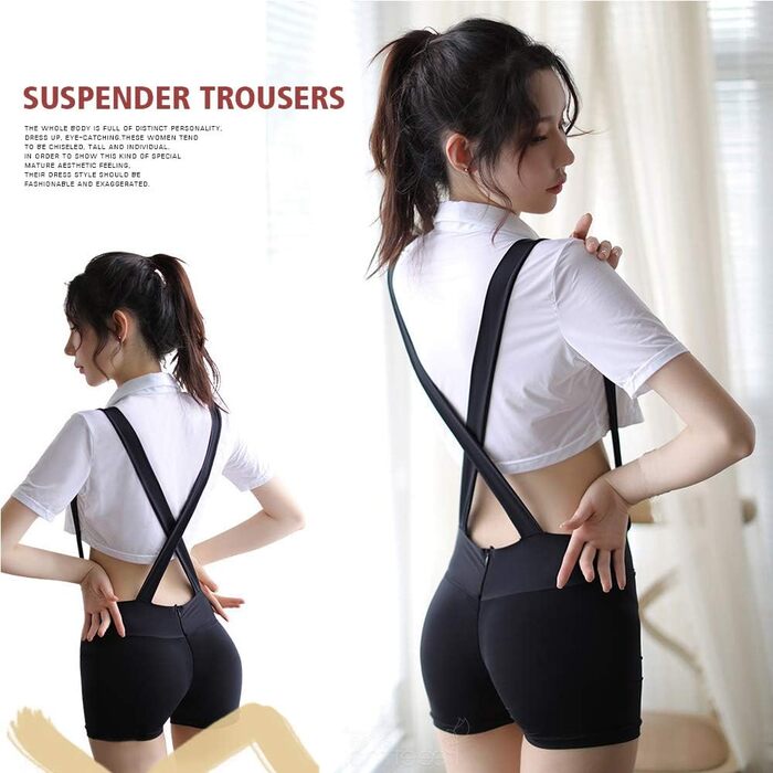 Костюм школярки YOMORIO: сексуальний комплект з сорочкою та шортами з бретелями