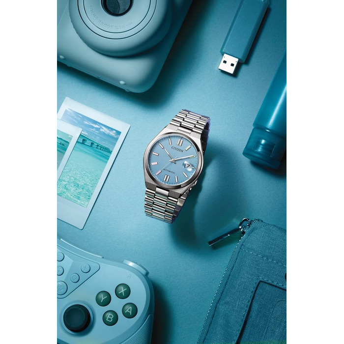 Чоловічий автоматичний годинник Citizen Tsuyosa Analog (Колір: Небесно-блакитний)