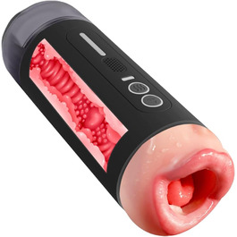 Електричний мастурбатор для чоловіків Jpscor 2-в-1 з 10 режимами вібрації та звуковими ефектами