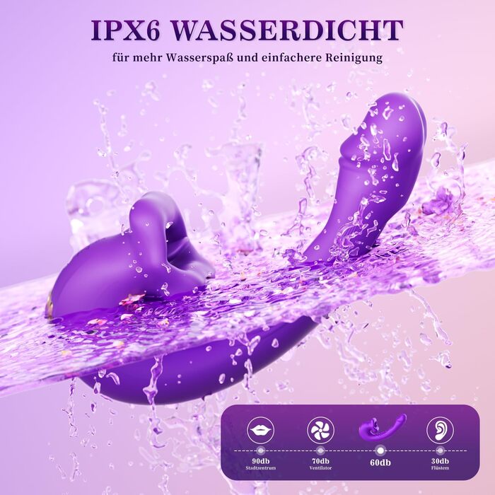 Вібратор для жінок Dildo з 10 режимами вібрації та 10 смаками язика, стимулятор клітора, для пар