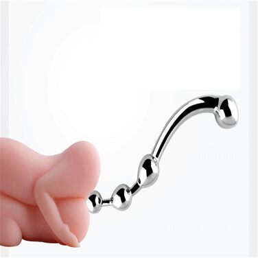 Металевий анальний плаг з подвійними кульками Tplkxurib - 4 розміри, для чоловіків та жінок