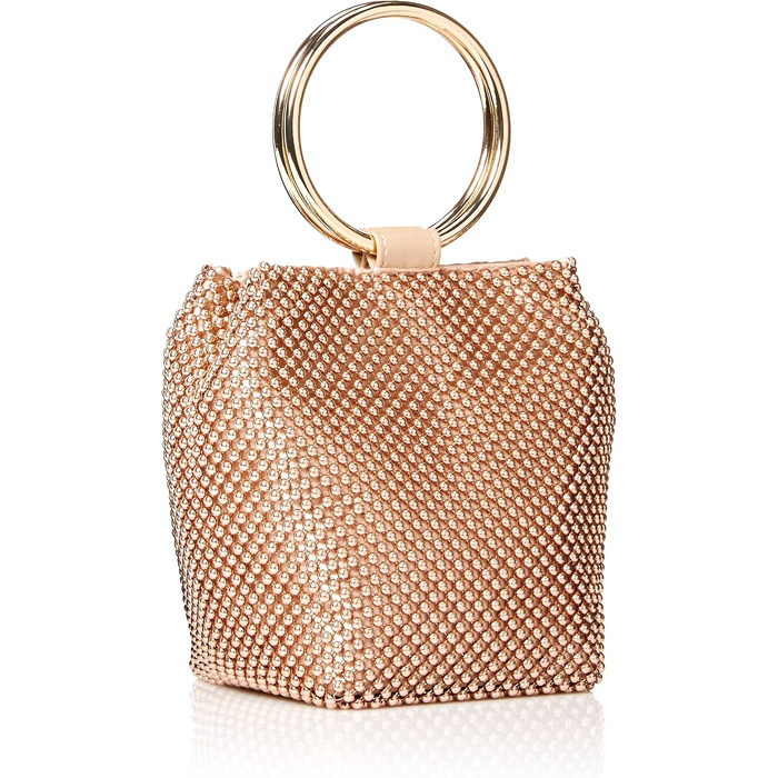 Жіноча сумка-клатч Jessica McClintock Gwen Ball Mesh з кільцем-ручкою, Rose Gold (рожеве золото)