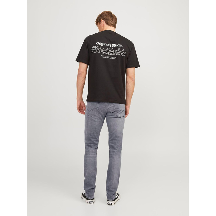 Чоловічі джинси Slim Fit Jack & Jones JJI GLENN JJICON (Сірий денім, 32W/34L)