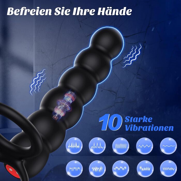 Анальний вібратор для пар, дildo-пеніс, кільце для ануса, стимуляція простати, парний вібратор для пар