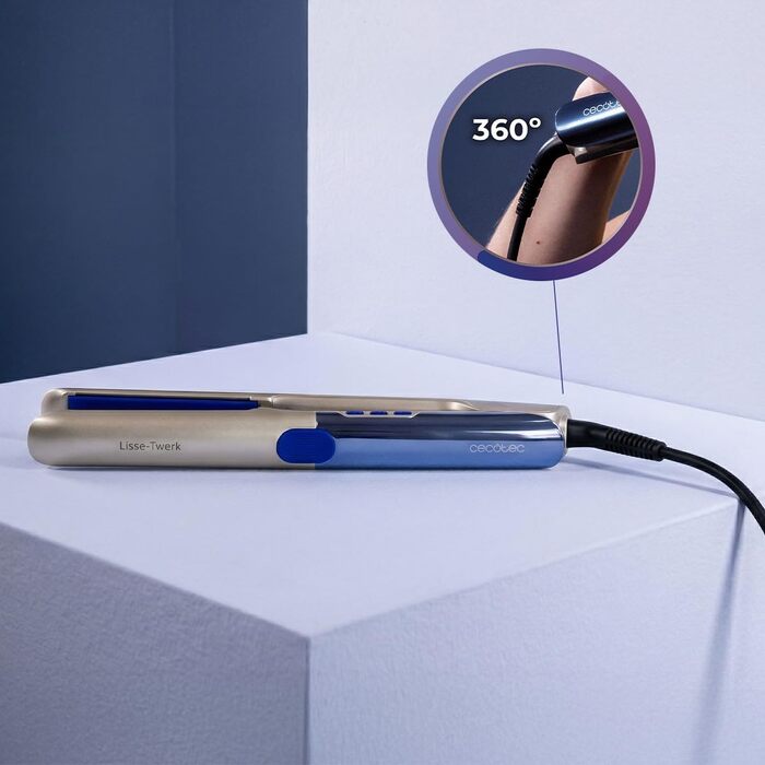 Професійний випрямляч для волосся Cecotec Lisse I-Twerk Pro: інфрачервона технологія, вібруючі керамічні пластини з турмаліновим покриттям, 160-230°C