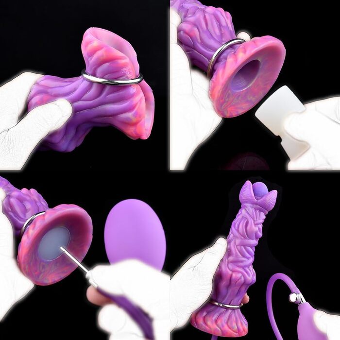 Світлодіодний інопланетний яйцеклад-дилда з п'ятьма світлодіодними яйцями, пневматичний фантазійний дилда для стимуляції G-точки, секс-іграшка для жінок та чоловіків, анальний плагін-дилда