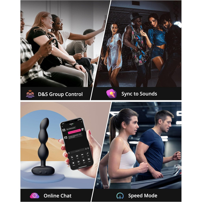 Вібратор анальний LOVENSE Ridge з пульсацією та ротацією, анальний плаг для чоловіків та жінок, з пультом дистанційного керування