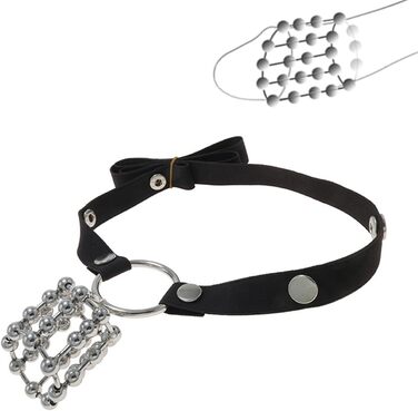 Кільце для пеніса з нержавіючої сталі Axcroo з ремінцем, кільце для яєчок, металеві кульки, кільця для пеніса, розтягувач яєчок, еротична іграшка для чоловіків, затримка еякуляції (38 мм)