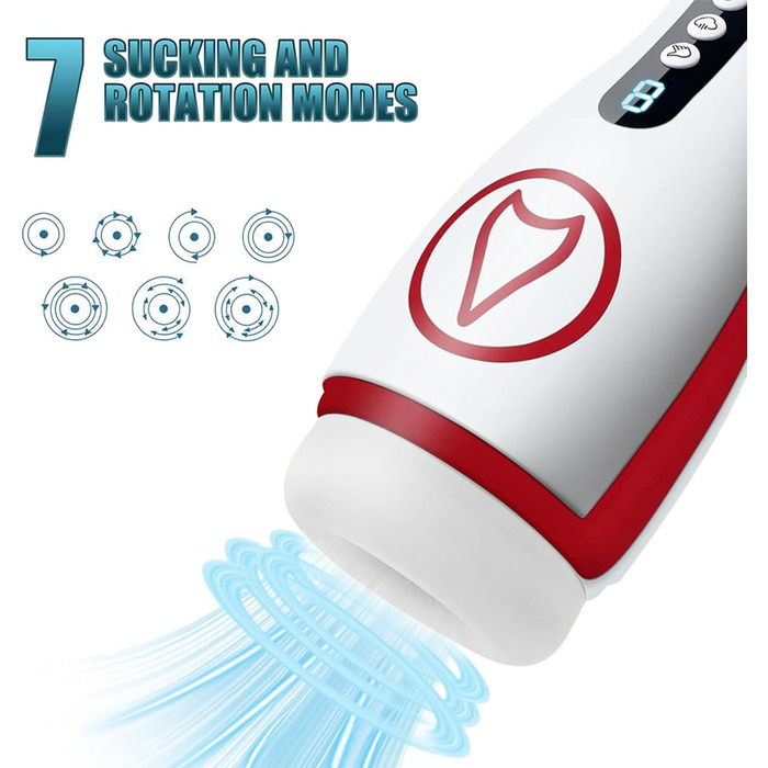 Електричний мастурбатор для чоловіків QgLust з 7 режимами вібрації та 7 режимами всмоктування, з інтегрованою голосовою взаємодією