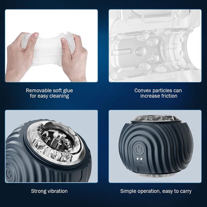 Електричний секс-іграшка для чоловіків - чаша з 10 режимами вібрації та сильною функцією всмоктування