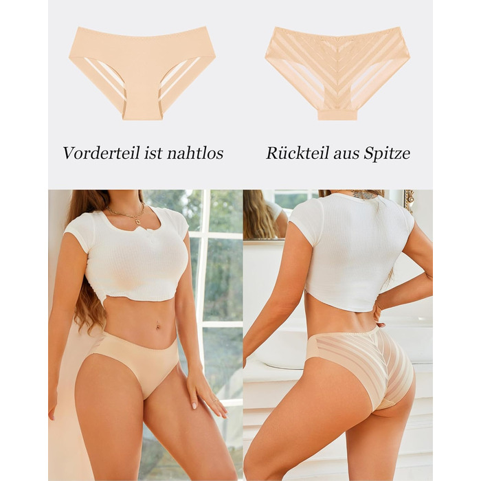 5 шт. комплект жіночих трусиків з мереживом, безшовні труси для жінок, сексуальна білизна, труси з мереживом, дихаюча білизна, S-XL, чорний/білий/кремовий/рожевий/темно-фіолетовий