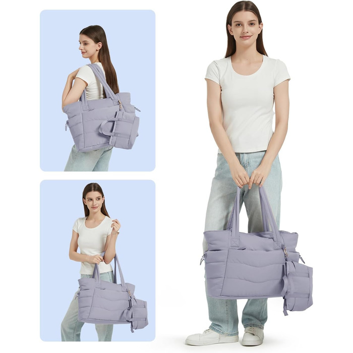 Жіноча сумка-шопер Wandering Nature 2-в-1: об'ємна сумка Tote Bag з відділенням для ноутбука 15.6