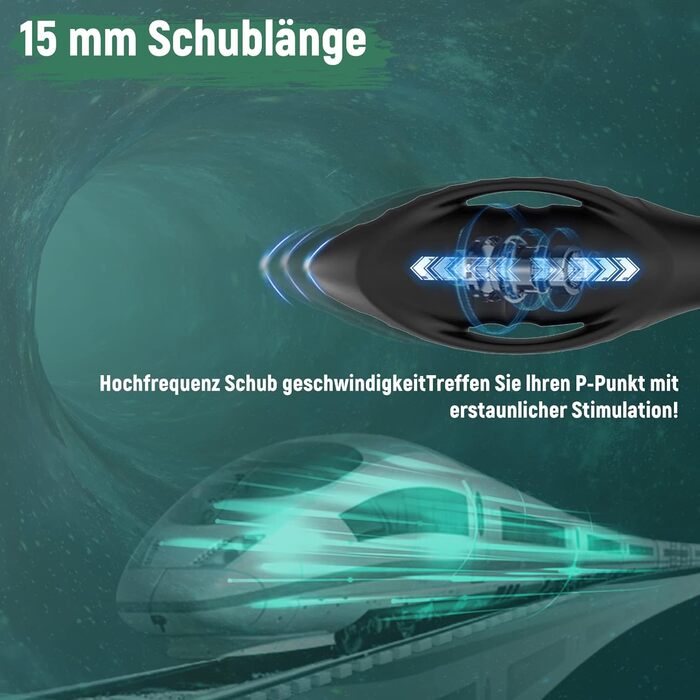 Вібратор для анального секса ZWFUN з 12 вібраціями, стимуляція простати, для чоловіків та жінок. APP-керування, 3 режими, масажний анальний плагін