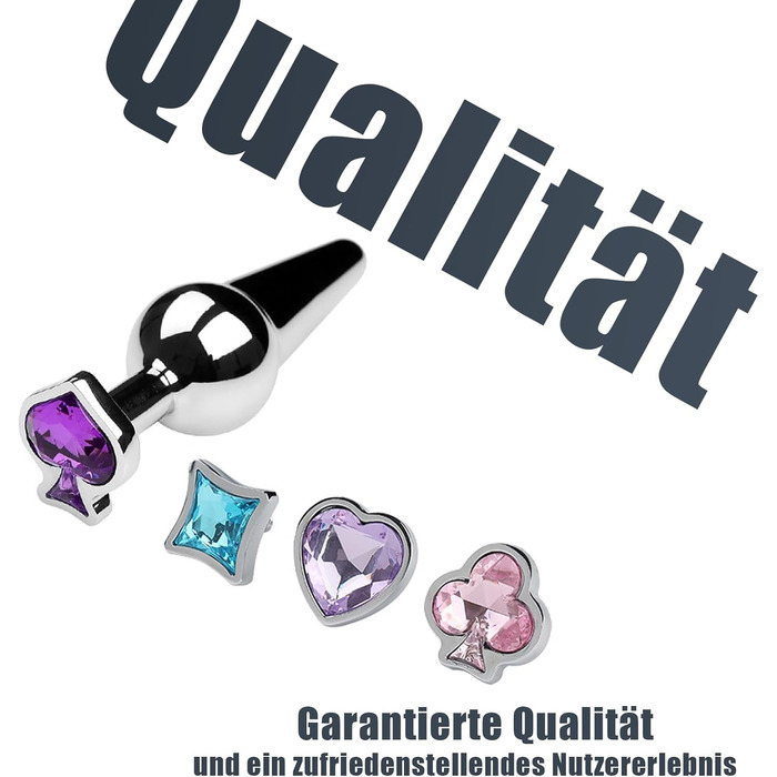 Анальний плаґ для чоловіків та жінок, нержавіюча сталь, XXL, з кришталевими основами. Іграшки для секс-фетишу, SM, мастурбації. Підходить для пар, початківців.