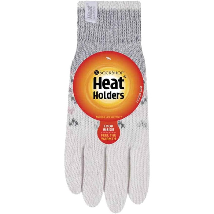 Жіночі терморукавички Heat Holders для зими, теплий трикотаж, колір вершковий (Trondheim), розмір M-L