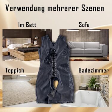 Жіночий боді з шкіри Bondage, BDSM аксесуар, сексуальний шкіряний костюм для дорослих (L) Чорний