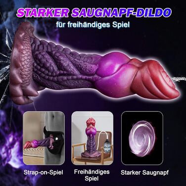 Силіконовий дildo-дракон зі спреєм, 19 см, анальний плаг для жінок та чоловіків