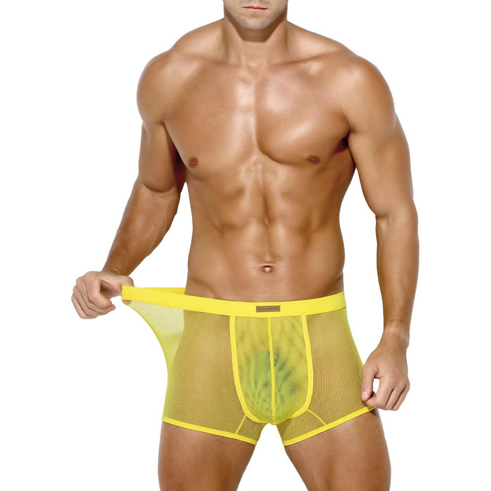 Боксерки чоловічі Caey Kevin Herren, прозорі, низька талія, 3XL, A9-жовтий