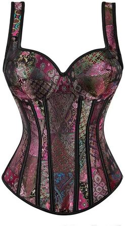 Корсет для жінок YLCYDLYU Jacquard з відкритими плечима, великий розмір, корсет-топ, корсет-бюстгальтер, стимпанк, шнуровка, кістки, білий XXL