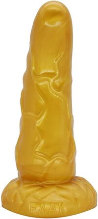 Анальний стимулятор ChicLSQ з сильним присоском, силікон, G-spot, для жінок (Золотий)