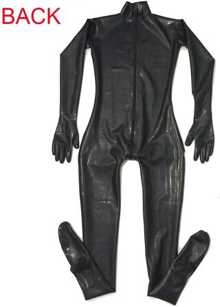 Латексний боді з мереживом для жінок GAYLOP, чорний, XL - костюм, мереживний catsuit, латексні шкарпетки та рукавички