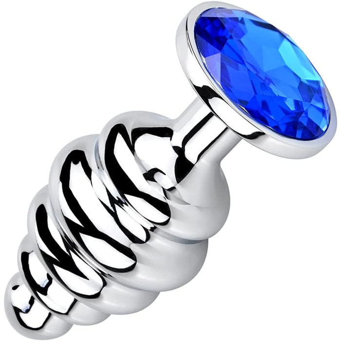 Набір анальних пробок SXOVO (великий + середній + малий) з металу та інкрустацією камінням для чоловіків та жінок