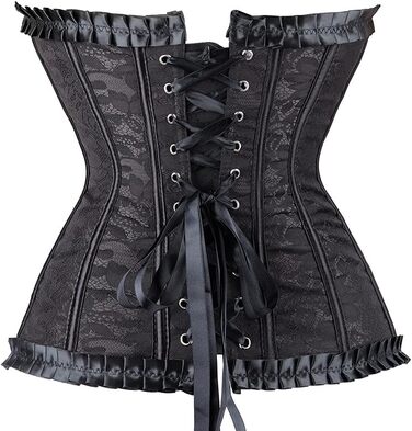 Корсет Grebrafan для жінок: чорний, мереживний, класичний (28-30)