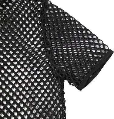 Чоловіча футболка з сітки з ефектом прозорості у стилі ретро, кольорова сітка, футболка у стилі хіп-хоп, футболка з мереживом