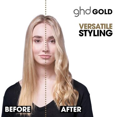 Випрямляч для волосся ghd gold — професійний стайлер та випрямляч для гладкості та антифриз-ефекту, чорний