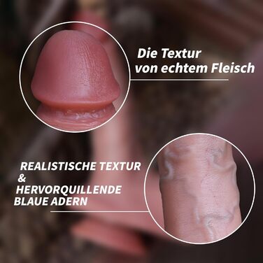 Реалістичний дилда, 20.7 см, з матеріалу, сумісного з тілом, для жінок, з присоском, Williams