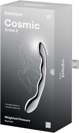Satisfyer Cosmic Crest 2: сталевий дildo для жінок з хвильовою структурою | Інтимні іграшки | Температурні відчуття (тепле/холодне) | Ергономічний дизайн | Wellness-інструменти для жінок