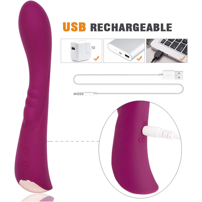 Вібратор Rabbit для стимуляції G-точки та клітора, 10 режимів, червоний