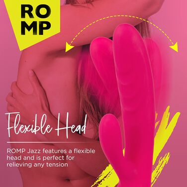 Vibrator ROMP Jazz Rabbit для дорослих - масажер G-точки та клітора з 6 рівнями інтенсивності та 4 режимами вібрації, водонепроникний, акумуляторний