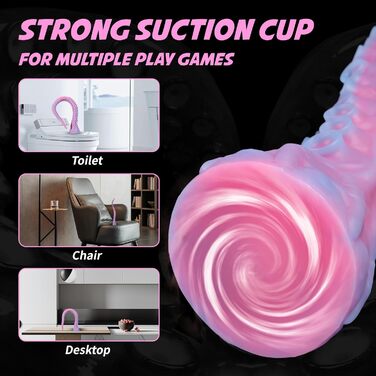 Силіконовий дилдо-октопус Alla Platinum 65см з підсвічуванням (рожевий) з присосками для жінок та чоловіків, іграшка для анального сексу, Cthulhu