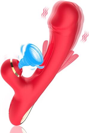 Вібратор Rabbit 2-в-1 для стимуляції вагіни та клітора, 49 швидкостей, 14 режимів вібрації, 25 см, для жінок та пар