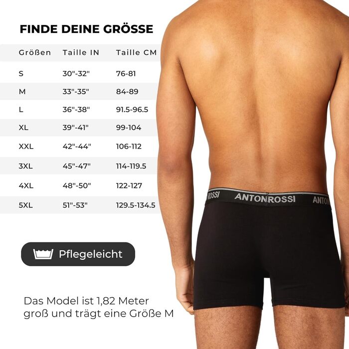 Боксери чоловічі Antonio Rossi (12 шт. в упаковці) - чоловічі боксери-хіпстери, бавовна, еластичний пояс, розмір M, темно-сортіровані