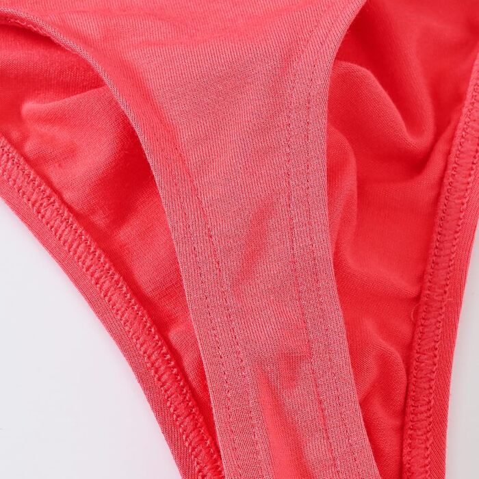 Танга для чоловіків BIATWOWR з еластичного матеріалу без етикетки, червоний (XXL)