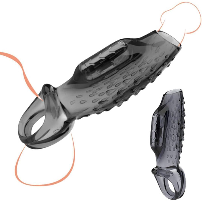 Виброкільце для пеніса, гільза для збільшення об'єму, секс-іграшка для чоловіків, багаторазові презервативи-екстендери, збільшувач об'єму для дорослих