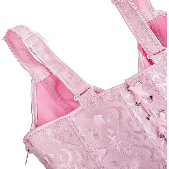 Корсет-чокер Corsage Karneval для жінок, рожевий, XL. Корсет-чокер, ремені під груди, клубний одяг, для створення тонкої талії.