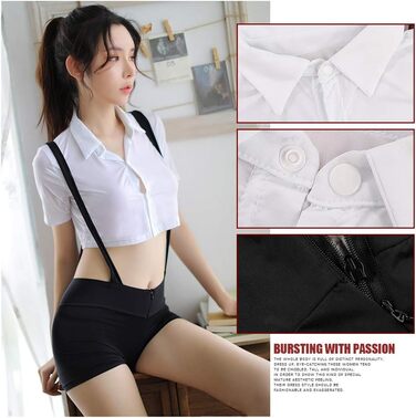 Костюм школярки YOMORIO: сексуальний комплект з сорочкою та шортами з бретелями
